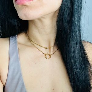 Lili Jewelry set of 2 14K goldfill necklaces